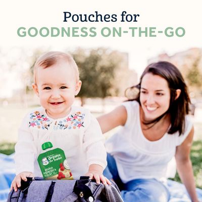 Gerber Organic Baby Food Pouches, Toddler, WonderFoods, Banana Strawberry Beet Oatmeal, 3.5 Ounce (Pack of 12)