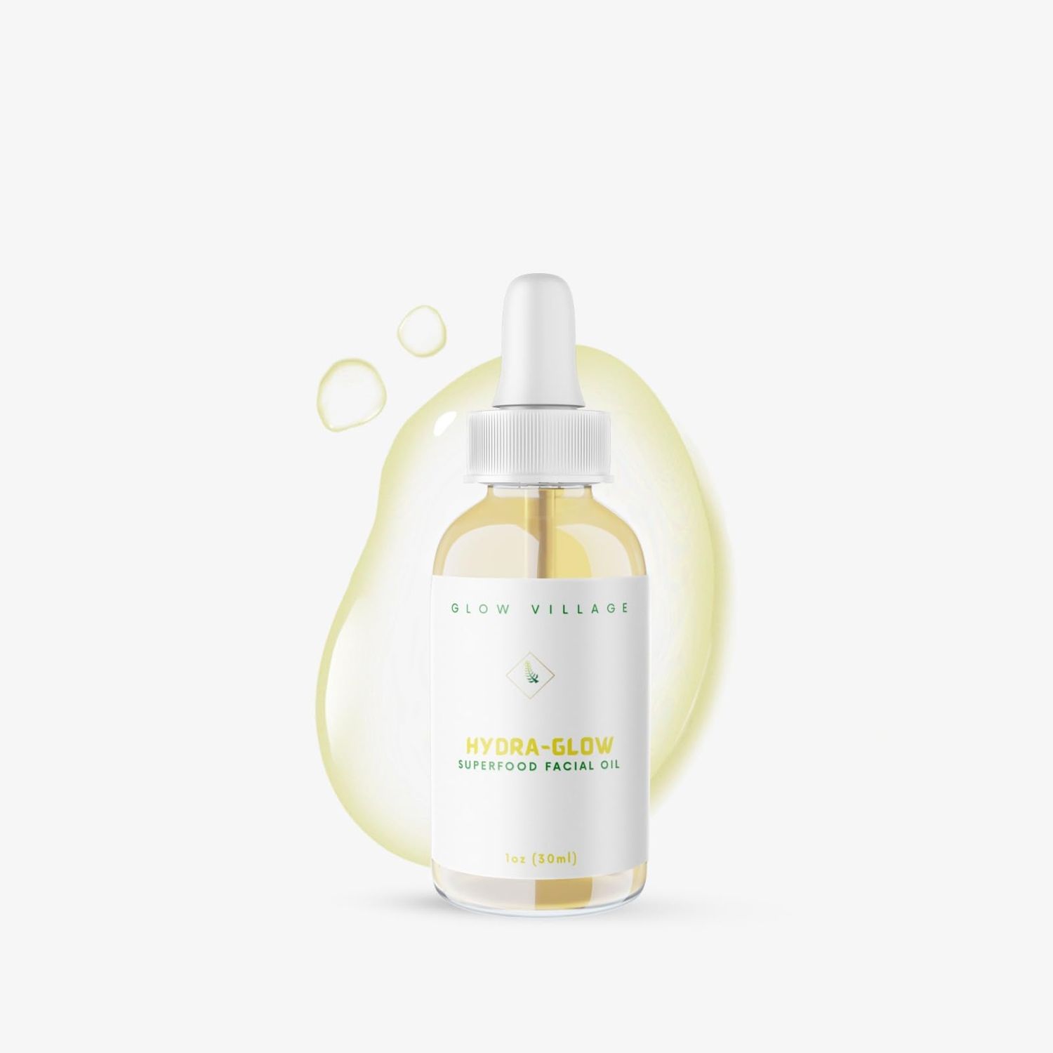 Glow Village Hydra-Glow Superfood Facial Oil Skin-Smoothening, Nutrient- Rich, Fragrance-free, Lightweight Vitamin E, Baobab, Avocado and Jojoba Oils Day and Night oil 1 oz