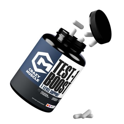 Crazy Muscle Booster for Men and Women (Over 1,300mg per Capsule) to Increase Low Levels in Males, Reverse The Effects of Low Levels on Muscle and Fat, 90 Supplement Pills