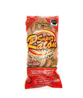 SUPER RATON Corn Sticks- 6-pack (3.5 oz each) Churritos de Maiz SUPER RATON! Crunchy and Delicious Mexican corn sticks!