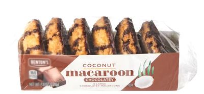 Belgian Chocolate Coconut Macaroons Jumbo 7.8oz Pack, Real Cocoa - Chocolatey Soft Chewy Drizzling - Kosher - Gluten Free