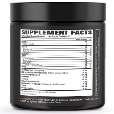 X COFFEE Instant Black Maca Coffee for Men and Women - Maca Coffee Powder - Instant Coffee Blend with Maca Root, Ashwagandha, Ginseng, Huperzine A, Rhodiola, Taurine, Uridine, Citicoline L-Tyrosine