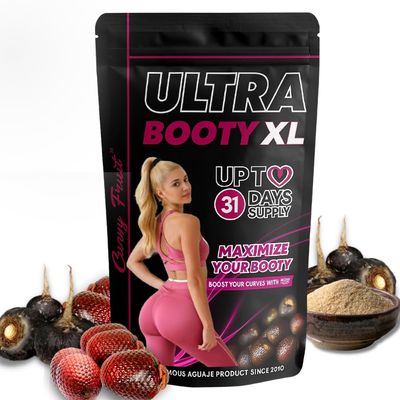 Ultra Booty - Glute Growth Powder with Aguaje Black Maca - Natural Booty Enhancer for Women - Bigger Butt Curvier HIPS - 30-Day Supply - One Scoop a Day