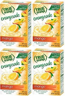 True Mango Orange Drink Mix, 10-count (Pack of 4) with 5 FREE Lemonade Sample Sticks