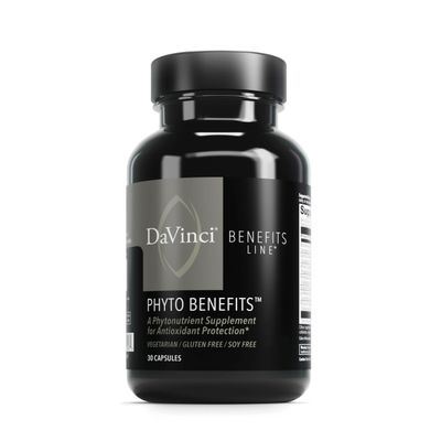 DAVINCI Labs Phyto Benefits - Supports Heart, Brain Immune Health, GLP-1 Production More with Curcumin, Quercetin, Green Tea More - Vegetarian, Gluten-Free, Soy-Free - 30 Capsules