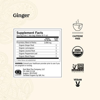 Yogi Tea Ginger Variety Sampler - 16 Bags per Pack (3 Packs) - Caffeine-Free, Organic Nausea Relief Teas - Supports Digestion - Includes Ginger, Mango Lemon Flavors