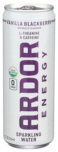 Ardor Organic Vanilla Blackberry Sparkling Energy Water, 12 FZ