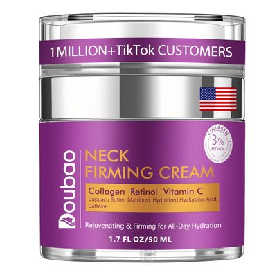 Advanced Neck Firming Cream - 3 Retinol Hyaluronic Acid for Wrinkle Reduction, Lifting Skin Tightening - Anti-Aging Moisturizer for Face, Neck D collet - Deep Hydration, 1.7 FL OZ