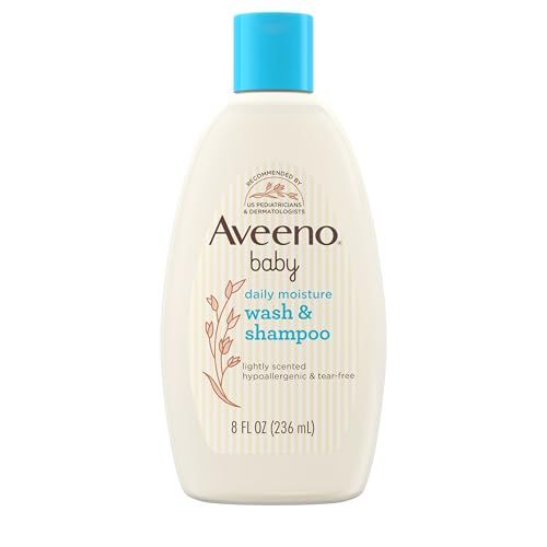 Aveeno Baby Wash Shampoo for Hair Body, Tear-Free, Fresh, 8 Oz