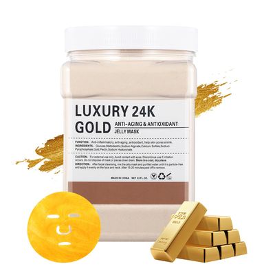 Jelly Mask for Facials Professional, Natural Gel Powder Face Masks, Peel Off Facial Masks, Face Masks for Face Moisturizing,Smoothing,Deep Cleaning,Oil Contral,for All the Skin 23 Fl Oz(24K Gold)