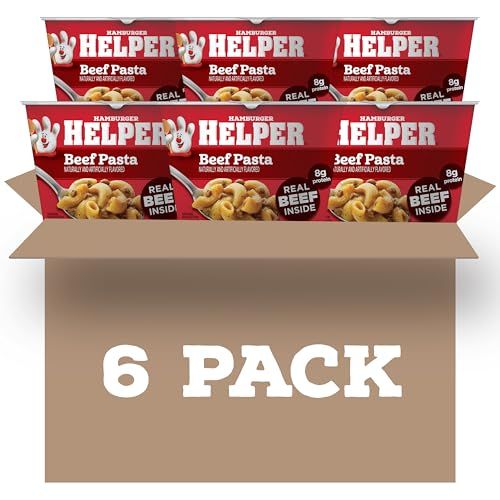 Helper Beef Pasta Microwave Cup, 2 oz, 6 per Case