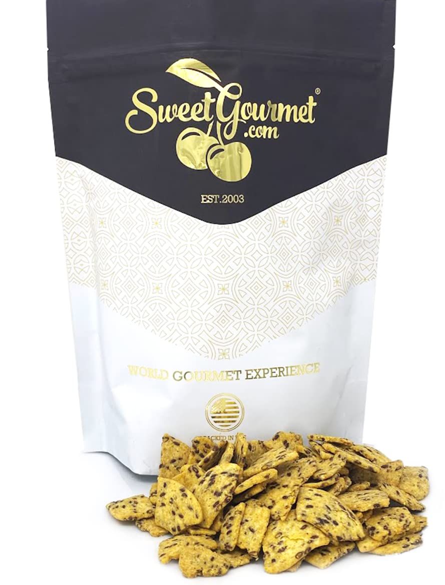 SweetGourmet Salted Corn Chips with Flax Seed Bulk Value 1 Pound