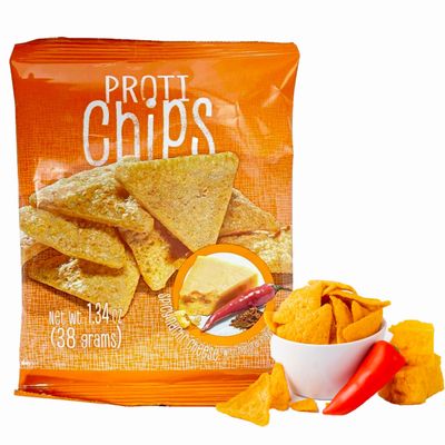 ProtiWise Spicy Nacho Cheese Protein Chips High Protein 15g, High Fiber Gluten-Free, Low Calorie, Low Carb Snack Guilt-Free Healthy Snacks 7Bags