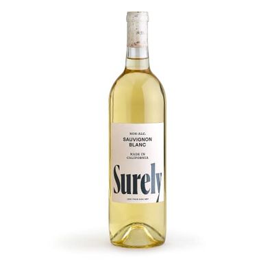 Surely Non Alcoholic Wine, De-alcoholized California Sauvignon Blanc, Alcohol-removed White Wine, 3g Sugar, 50 Calories, Low sugar, Low Calorie, Gluten Free, 750ml (25 fl. oz)