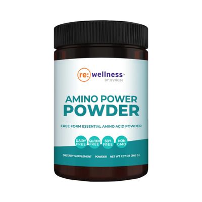 Reignite Wellness by JJ Virgin Amino Power Powder Easy-Absorb Essential Amino Acids with Alpha-Ketoglutarate Workout, Muscles, Metabolism Energy Support Fruit Punch Flavor 30 Servings