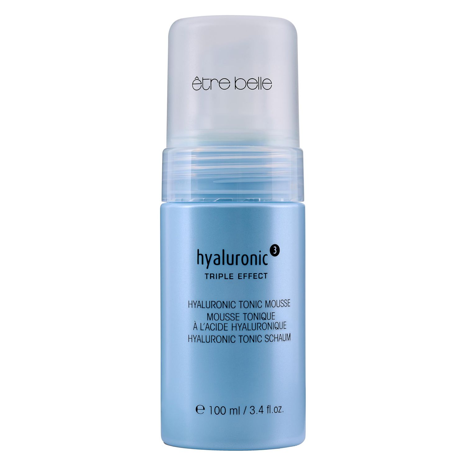 tre belle Hyaluronic Triple Effect Tonic Mousse Hydrating Face Toner Foam with Hyaluronic Acid, Witch Hazel, Tiger Grass Kiwi Extract for All Skin Types Sooth Refresh Skin, 100 ml 3.4 Fl Oz
