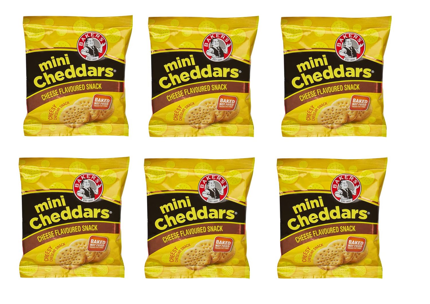 Bakers South Africa Mini Cheddars Multipack PACK OF 6 (Cheese)