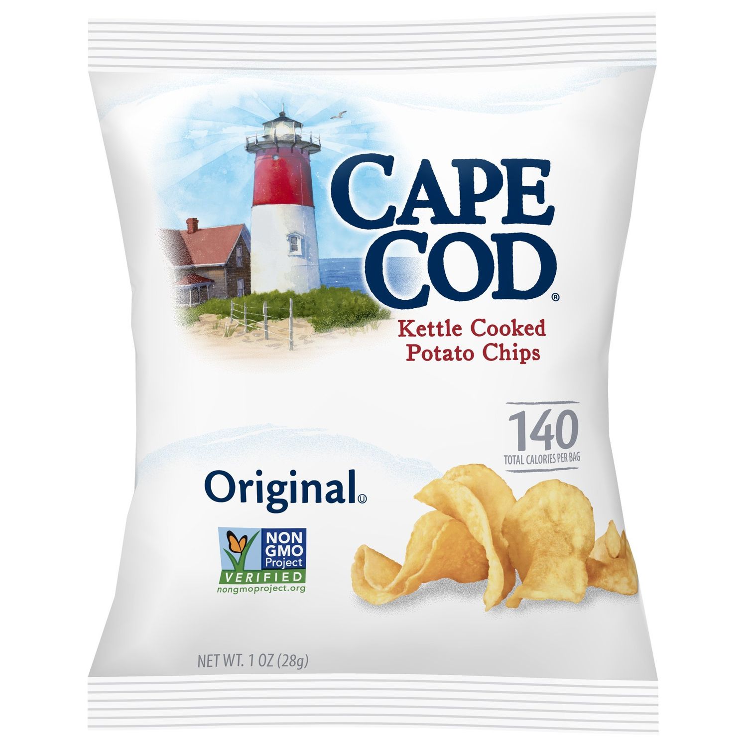 Cape Cod Potato Chips, Original Kettle Cooked, 1 Ounce Bags (Pack of 96)