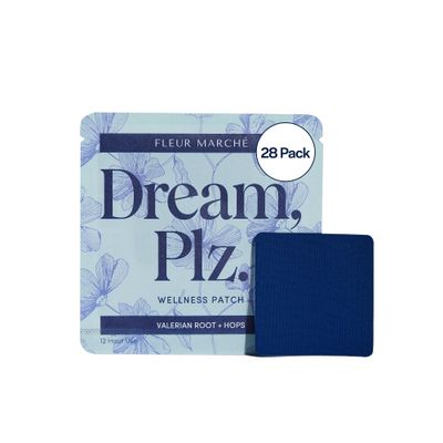 Fleur Marche Dream, Plz Botanical Sleep Patch - Better ZZZ&#39;s with Valerian Root, L-Theanine, Lavender Oil Hops - Natural Sedative - Highly Bioavailable - 28 Patches