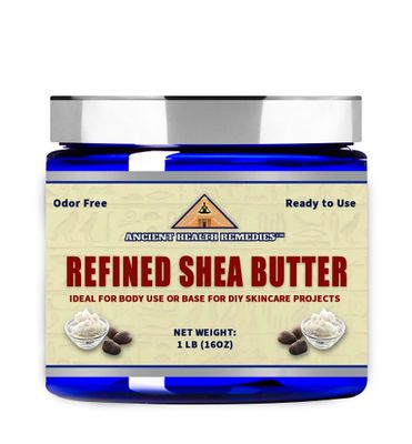 Naturally Refined AFRICAN IVORY WHITE SHEA BUTTER BLOCKSJAR UNSCENTED Bulk Size for Anti Aging, Dry Skin, DIY Body Butter Recipes Base for Skincare, Babycare and DIY Soap Making Projects. (16 oz.)