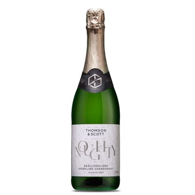 Thomson Scott Noughty, Alcohol Free, Organic Sparkling Chardonnay, Non Alcoholic Sparkling White Wine, Low-Sugar, Halal Certified, Vegan, 1 Bottle, 750ml