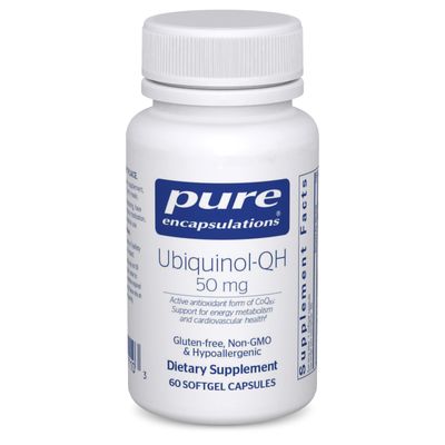 Pure Encapsulations Ubiquinol-QH 50 mg Active Form of CoQ10 to Support Immune Health, Cellular Energy, and Cardiovascular Health 60 Softgel Capsules
