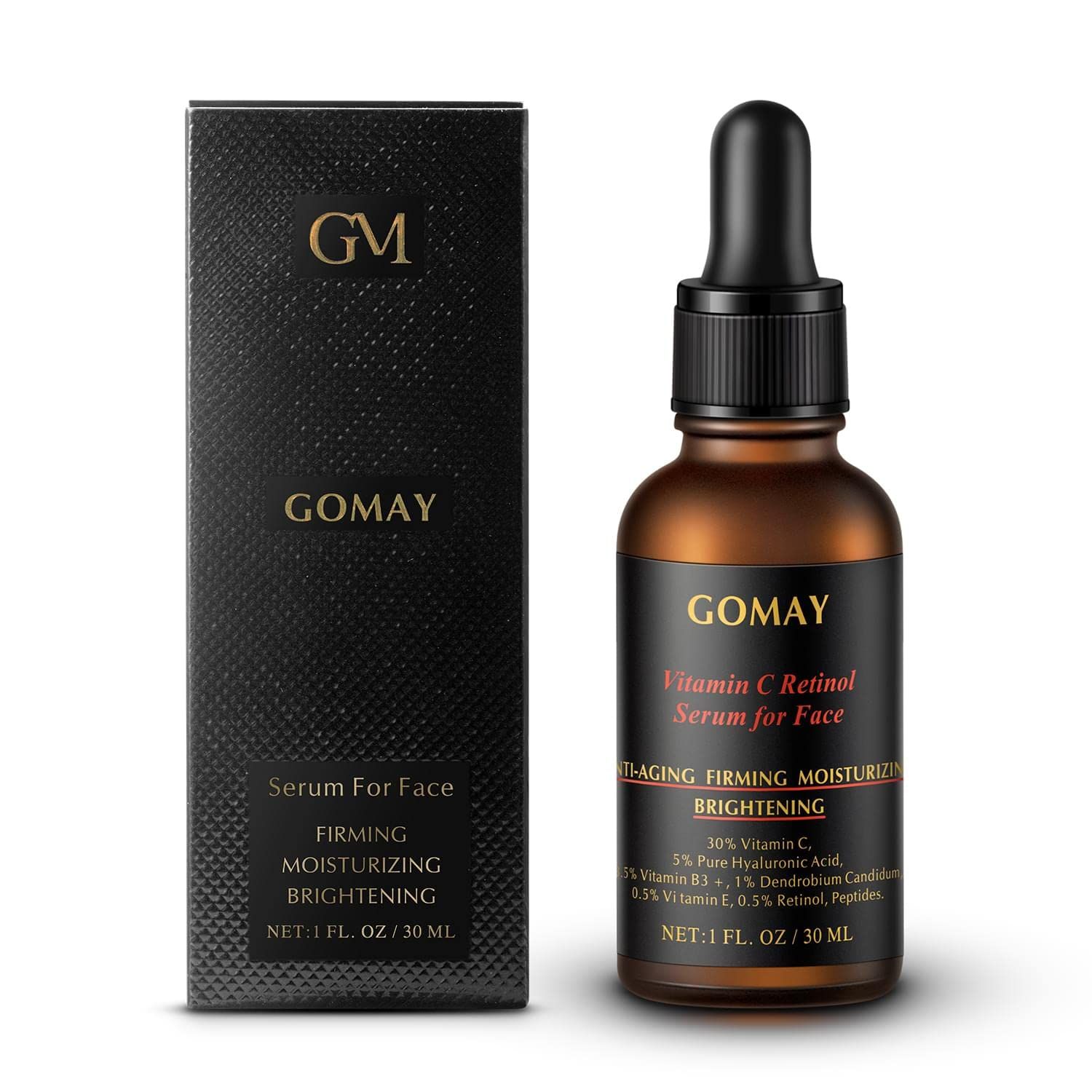 GO MAY Face Brightening Serum 30 Vitamin C Serum Anti-aging Serum for Face Prevention of Future Dark Spots 1Fl.Oz