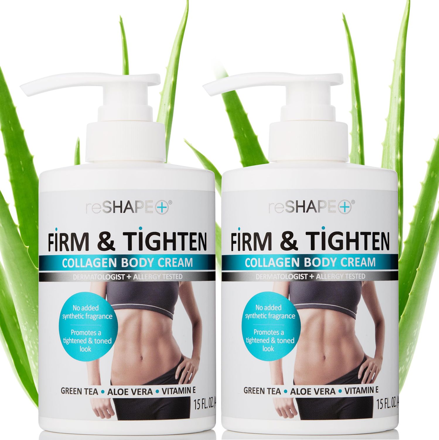 Reshape Collagen Cream Moisturizer Body Lotion Face Cream Dry Skin Rescue Collagen Lotion Skin Tightening Cream Skin Firming Tightening Lotion Body Skin Care Products, 15 Fl Oz (2-Pack)