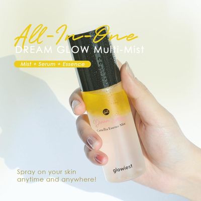 glowiest Dream Glow Camellia Essence Mist- Glass Skin Hydration Soothing. Glow-Booster ; All In One Multi MistTonerSerum l 75 Camellia Flower Water (2.70 fl. oz (80 ml))