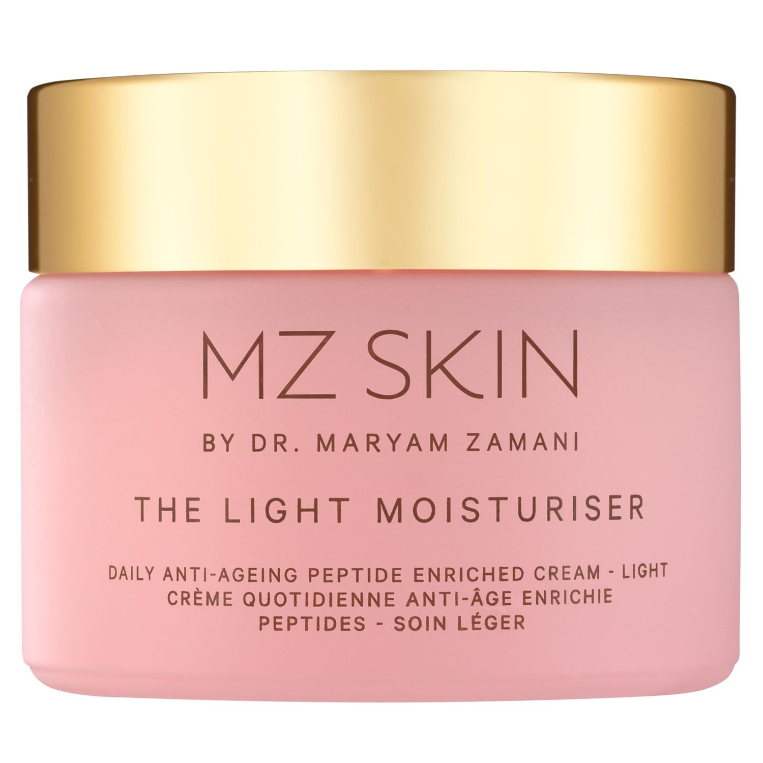 MZ SKIN Light Moisturizer, Peptide-Enhanced Daily Anti-Aging Cream with Hyaluronic Acid for Instant Hydration Skin Plumping, 1.69 fl oz