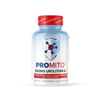 ProMito Urolithin A Supplement - 500mg Pure Urolithin A Dietary Supplement for Men Women - Alternative to NMN, NAD, CoQ10, Resveratrol PQQ - 60 Capsules