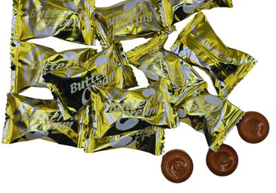 Butter Toffee Candy - 1 Pound Bag - Creamy Toffee Candy (1 Pound, Individually Wrapped)
