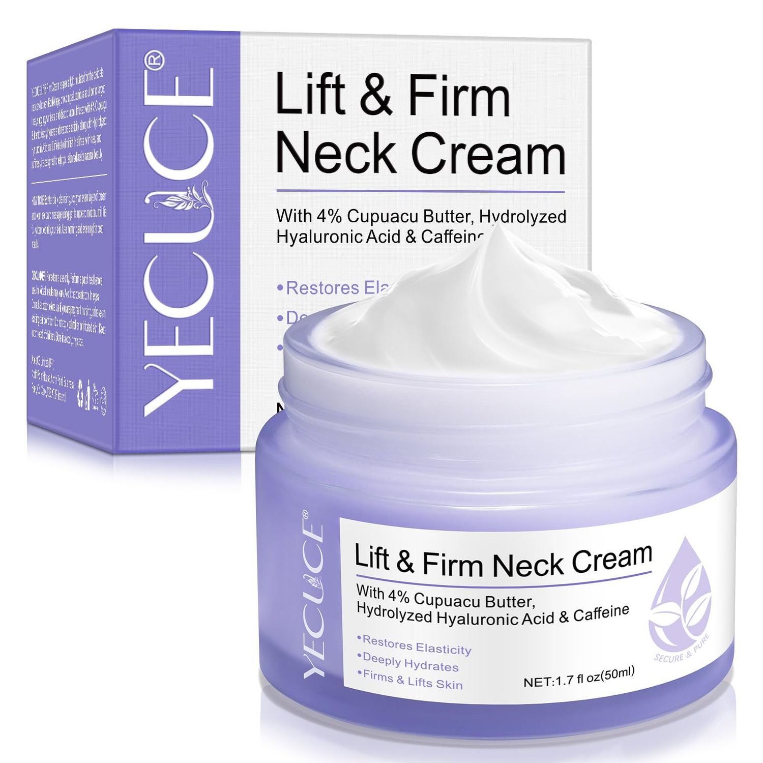 Neck Firming Cream - 1.7 FL OZ Tightening Lifting Neck Firming Moisturizer Cream for Fine Line, Crepey Skin, Skin Care Moisturizer Restores Elasticity Face Cream - Firms Lifts Skin Neck Cream