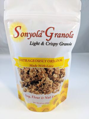 Sonyola Granola Outrageously Original 100 FREE of nuts, coconut, flour, soy peanuts!
