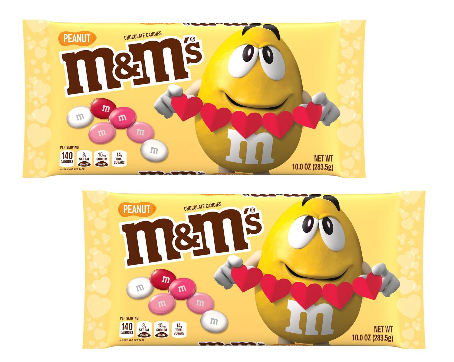 MM&#39;s Peanut Chocolate Candies - Pack of 2 - Perfect for Any Occasion - Great Tasting Candy that All Generations Love - Colorful Candy Shell with Chocolate and Peanuts