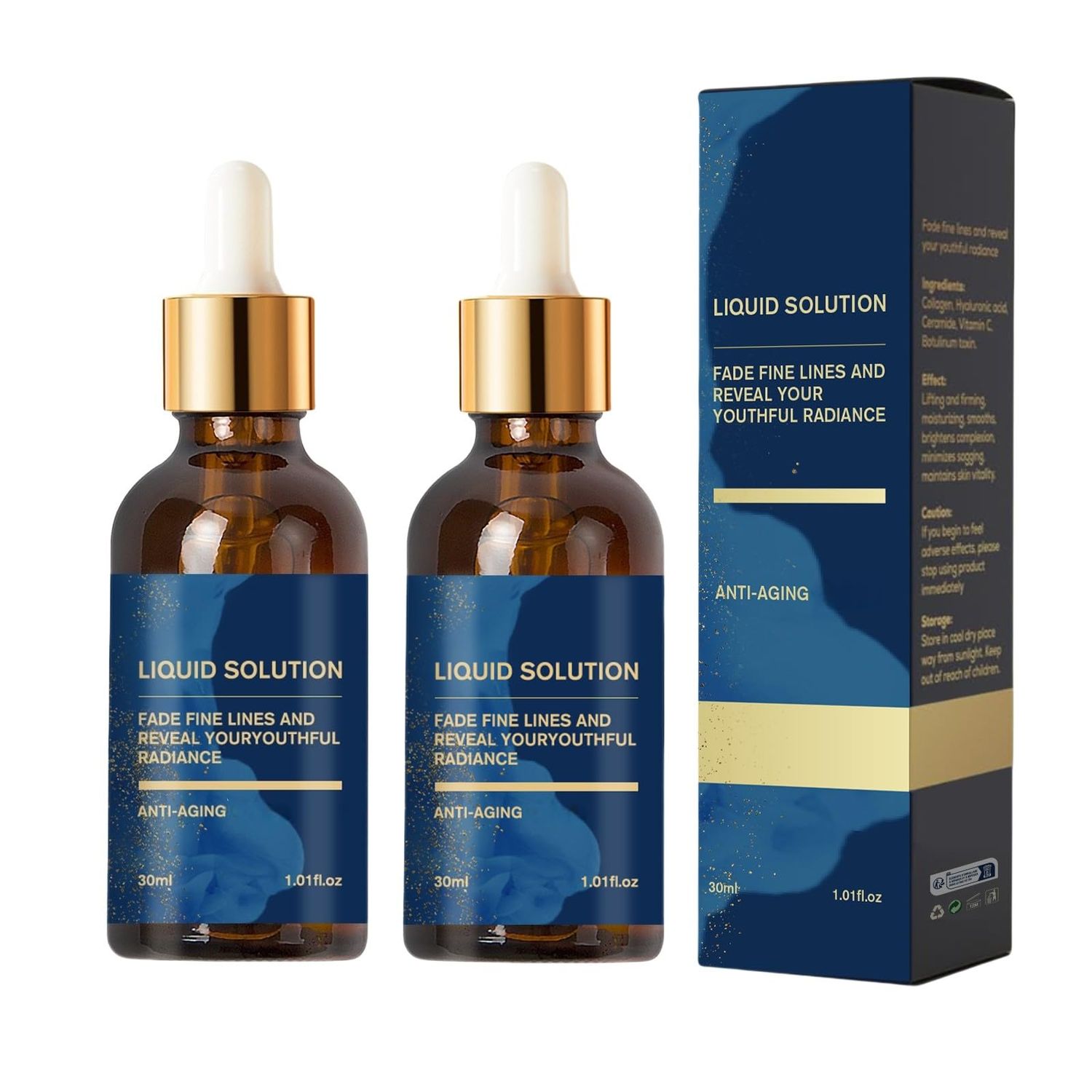 2 Bottle Face Serum in a Bottle, Stock Solution Facial Serum, Liquid Solution Face Serum for Women, Treatment Anti-Aging Wrinkle Removal Serum.