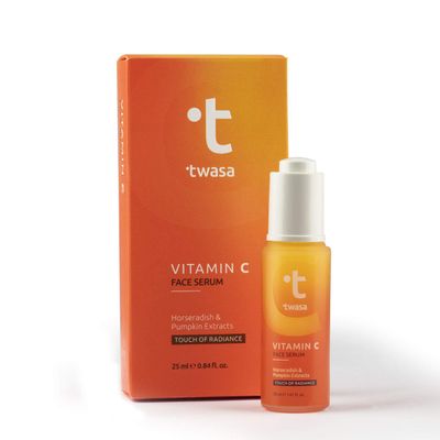 Twasa Vitamin C Serum for Face Eye Area, Anti Aging Serum, Hydrating Brightening Serum for Dark Spots, Fine Lines and Wrinkles, .84 fl oz