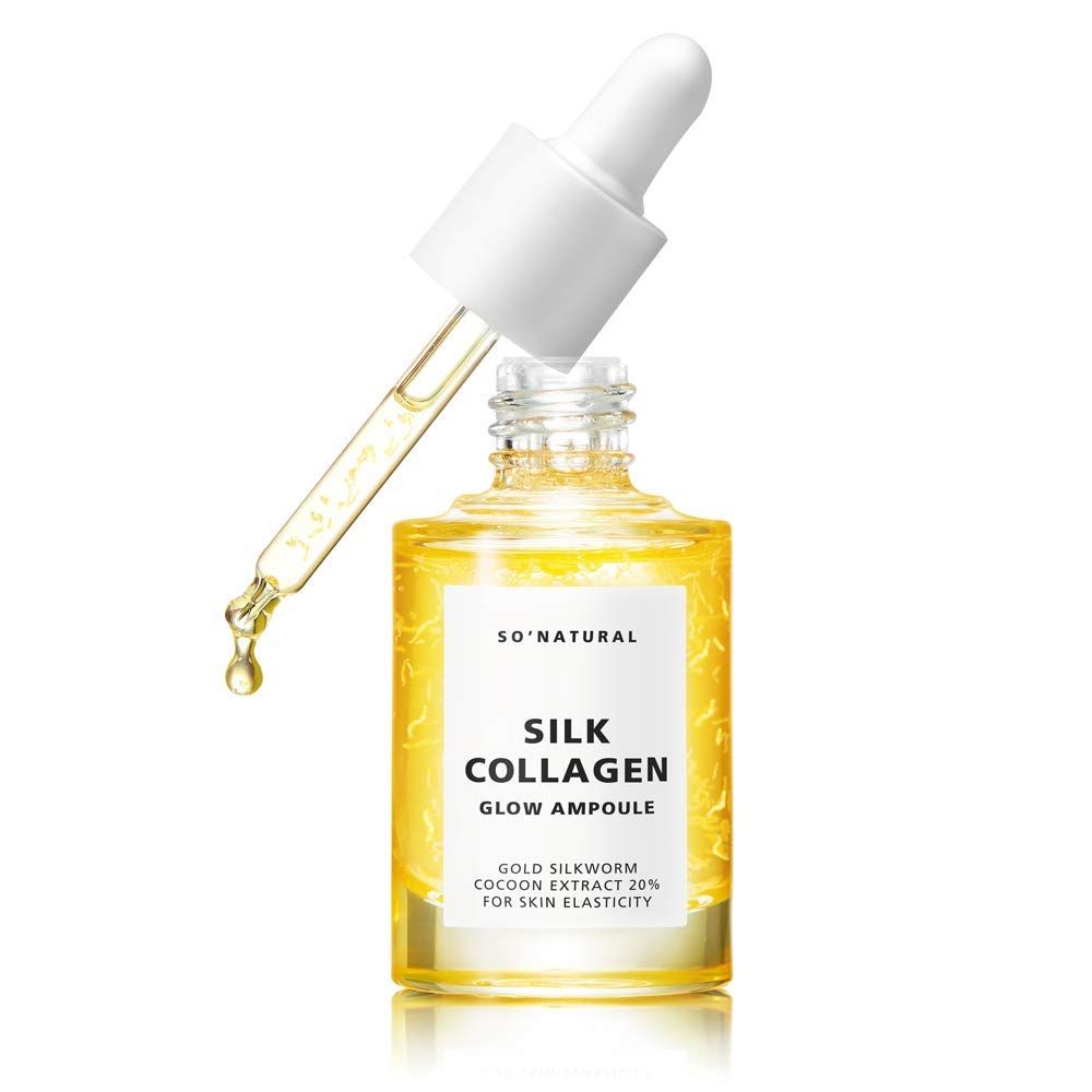SO NATURAL SILK COLLAGEN GLOW AMPOULE - Anti-Aging Serum, Intense Hydration Moisture