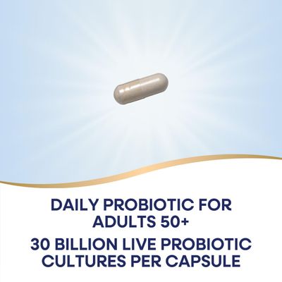 Nature's Way Fortify 50 Daily Probiotic for Men and Women, 30 Billion Live Cultures, Colon, Digestive, and Immune Health Support Supplement, 30 Capsules (Packaging May Vary)