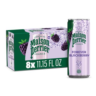 Maison Perrier Forever Blackberry Flavored Sparkling Water, 11.15 Fl Oz Cans, 8 Count 11.15 fl oz