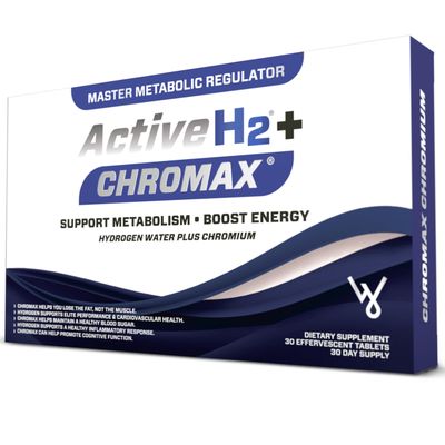Active H2 Chromax - Hydrogen Water Tablets with Chromium - Supports Metabolism and Energy - Molecular Hydrogen and Chromium Supplement - 30 Tablets