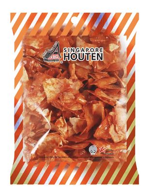 Singapore Houten Chilli Tapioca Chips With Stir-Fried Sambal Ikan Bilis and Nuts, 450g, 1 Bag - This flaming hot munchies will leave you wanting more! [Air Flown from Singapore]