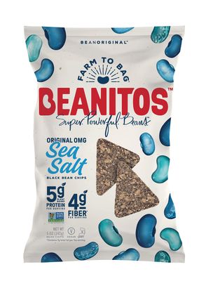 Beanitos Black Bean Chips with Sea Salt, The Healthy, High Protein, Gluten free, and Low Carb Vegan Tortilla Chip Snack, A Lean Bean Protein Machine for Superfood Snacking At Its Best, 5 Ounce