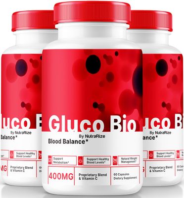 NutraRize (3 Pack) GlucoBio Capsules, Official Gluco Bio Supplement, All Natural Formula to Support Overall Health and Wellness, Premium Vitamin Pills, GlucoBio Reviews (180 Capsules)
