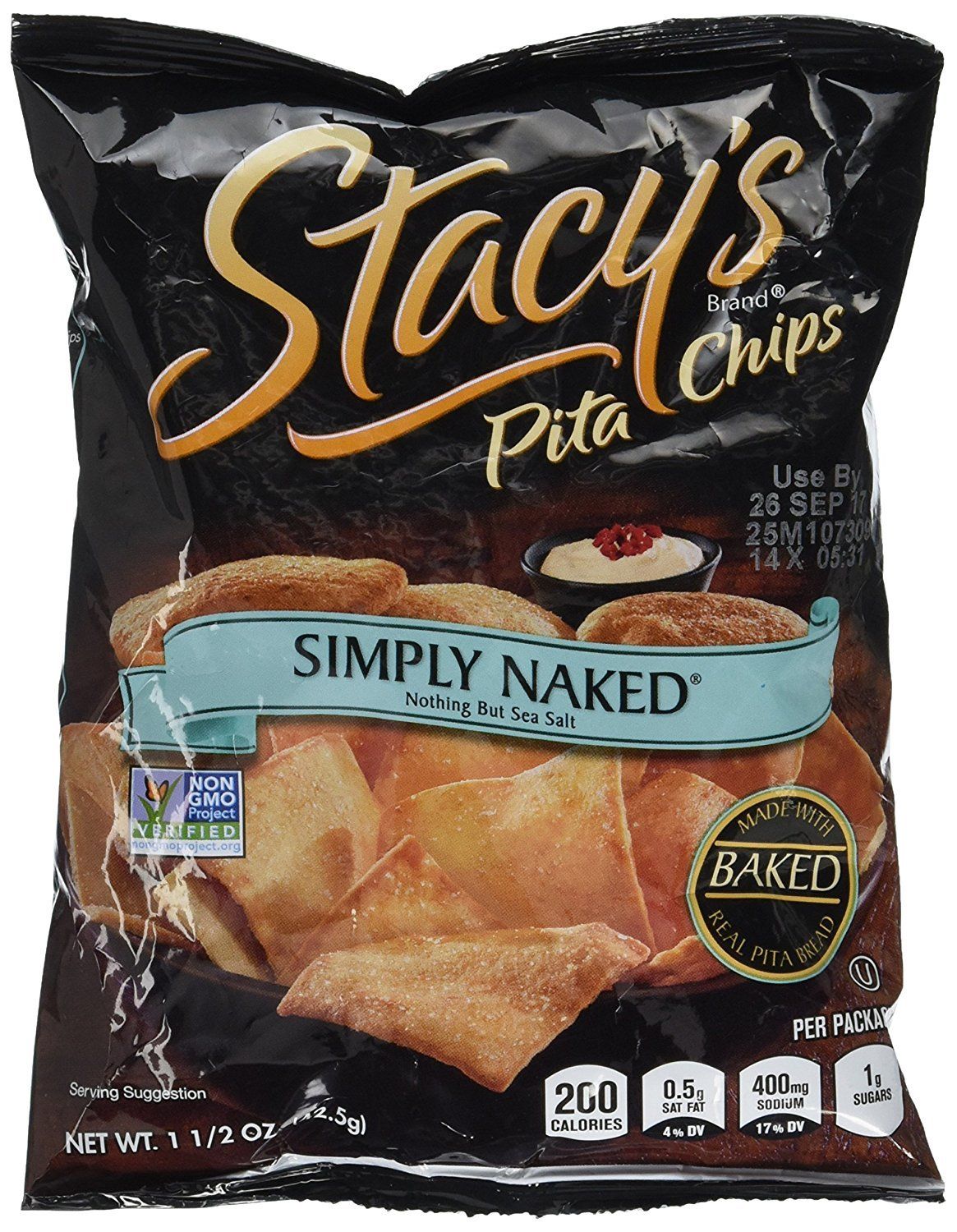Stacys Pita Chips, Simply Naked, 1.5 Ounce