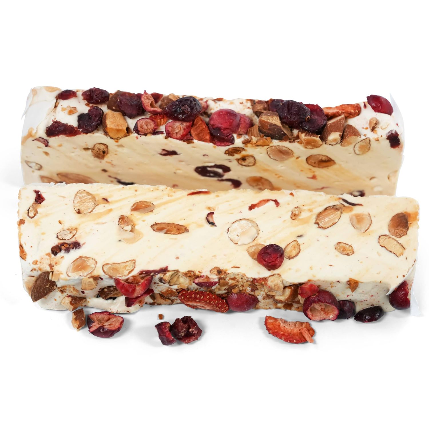 Andy Anand Almonds with Red Fruits, Nougat Soft Brittle Turron, with Wildflower Honey, Flown in from France, Made in Authentic Traditional French way, Taste in Every Bite(7 Oz)