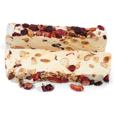 Andy Anand Almonds with Red Fruits, Nougat Soft Brittle Turron, with Wildflower Honey, Flown in from France, Made in Authentic Traditional French way, Taste in Every Bite(7 Oz)