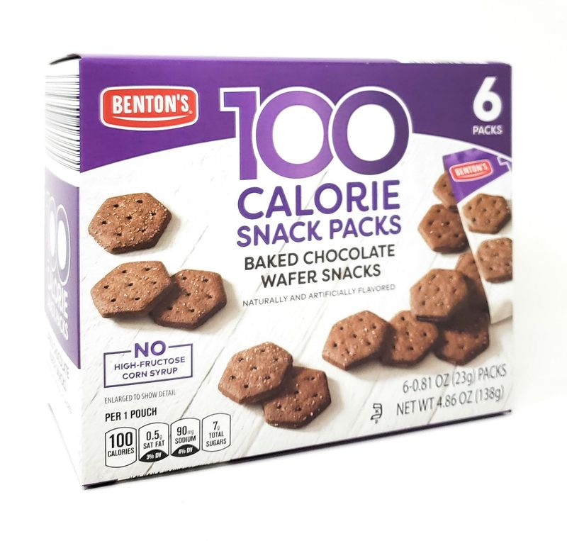 100 Calorie Snack Packs Baked Chocolate Wafer Snacks No High-Fructose Corn Syrup 6 Packs, 4.86 oz (Pack of 1)