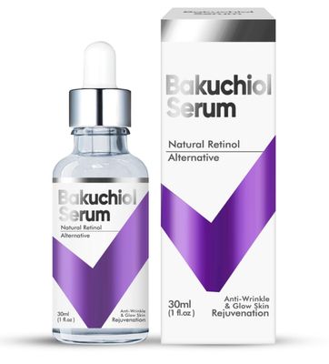 Bakuchiol Retinol Serum, Rejuvenate Face Serum for Smooth, Glowing Skin, Rejuvenation Alternative Essence for Anti-Aging Hydrating Formula for Fine Lines, Wrinkles, Bakuchiol Face Care for All Skin