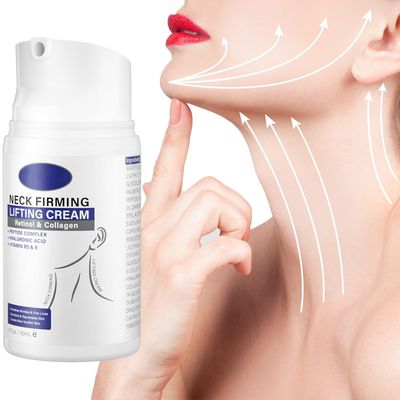Go Ho Anti Wrinkle Neck and Chest Cream,Neck Firming Cream with Vit B5Vit E,Face Lifting,Used For Sagging Skin,Reducing Fine Lines,Keep Face Moisturizer,1.7oz